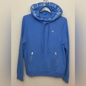 True Religion Marina Embroidered Stripe Hoodie Large Excellent Rare Streetwear